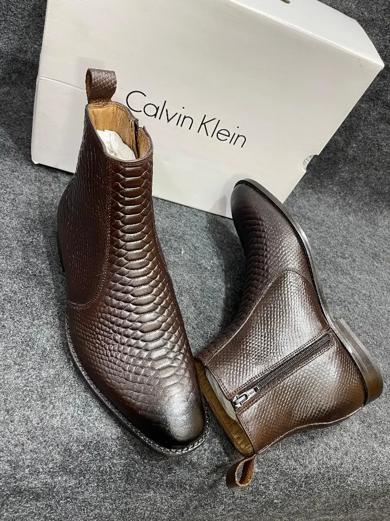 Calvin Klein SNAKE LEATHER CHELSEA
